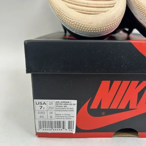 Nike Shoes Air Jordan 1 Retro High OG GS “Crimson Tint” 2024